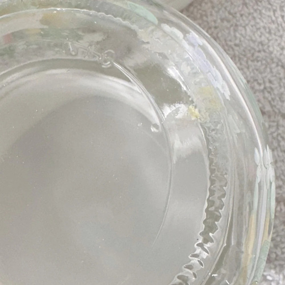 Vintage 80s KIG Indonesia Glass  Fruit Flower Canister Set (3) - Picture 7 of 13